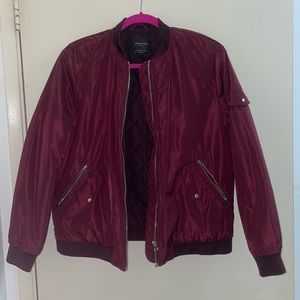 Maroon size M “Zara” bomber jacket